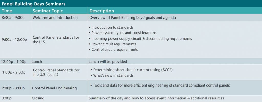 Siemens event agenda